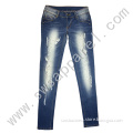 Custom Lady Cotton Polyester Stretch Skinny Leisure Jeans Pants